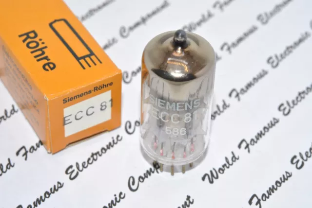 1PCS - SIEMENS ECC81 / 12AT7 Vacuum Tube - NOS NIB 2