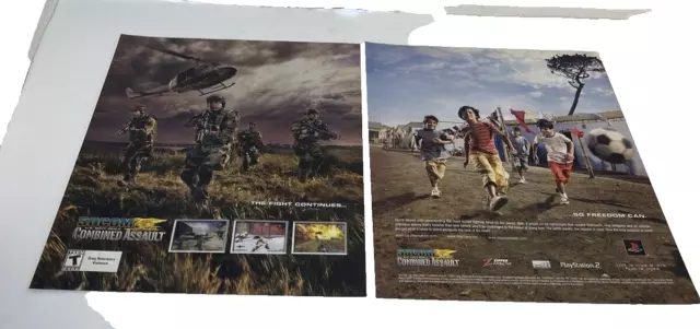 SOCOM Combined Assault Print Ad Game Poster Art PROMO Original PlayStation 2 B