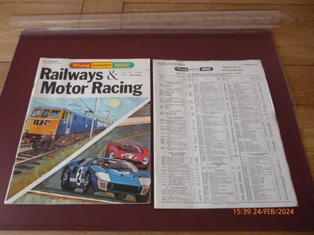 Tri-Ang, Hornby, Minic Railways & Motor Racing 1968 Catalogue & Price List *Read