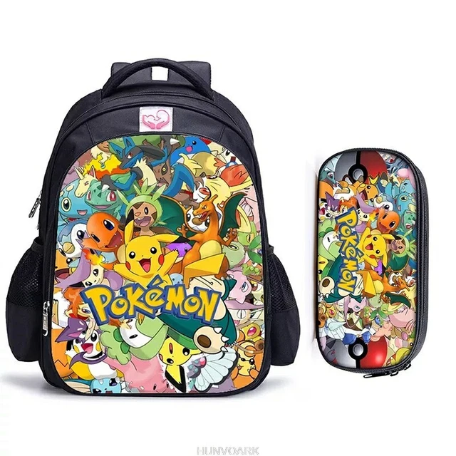 SAC A DOS pokemon ensemble scolaire cartable et trousse pikachu