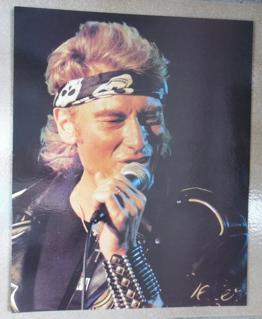Poster Photo Johnny Hallyday 54x80 Cm - Neuf, Made In France