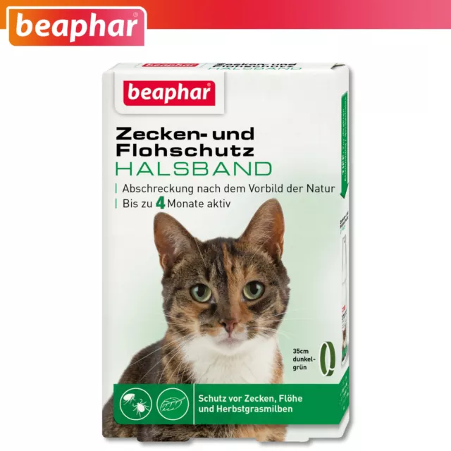 Beaphar Zecken- E Protezione Delle Pulci Collare Gatto 35 CM Scuro 4 Mesi Attivo