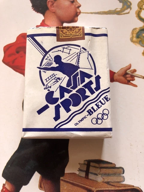 casa sport cigarette CIGARETTES CASA SPORTS OLYMPIC BLEUE rare ancien paquet vide collection VTG  @ EUR 10,00