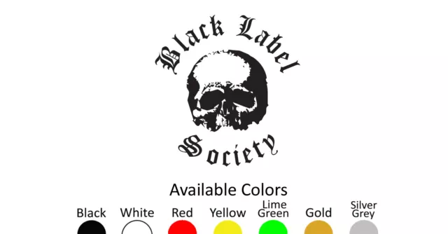 Black Label Society Vinyl Decal Sticker Custom Size And Color 004