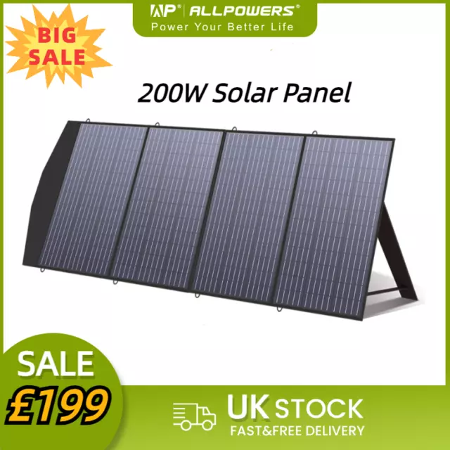 ALLPOWERS 200W Foldable Solar Panel Solar Charger for Generator Power Station RV