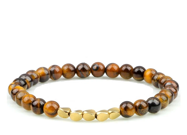 Bracelet Large Ethnique En Laiton, Corne Et Pierre - Ancien - Occasion