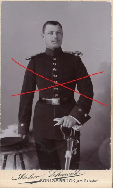 Königsbrück, Kgr. Sachsen, Offizier in Uniform mit Degen, CDV, ca. 1900