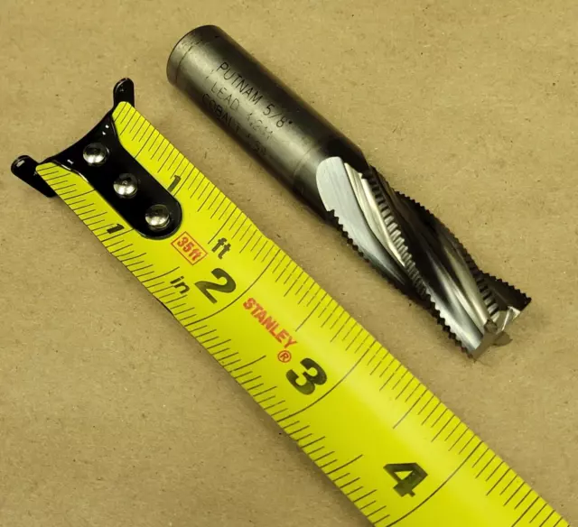 Putnam 5/8 Roughing End Mill, 1.5" Loc,  4 Flute, 3.5" Oal