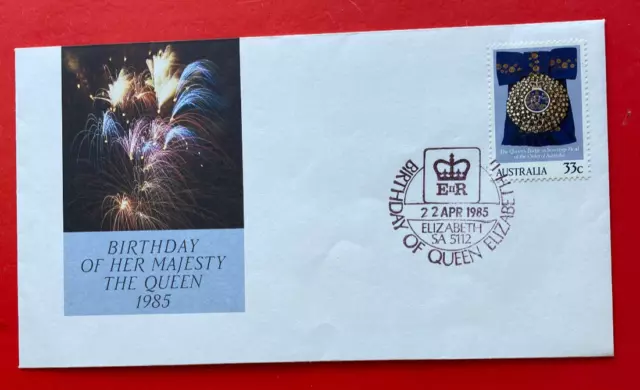 Australia 1985 Queen Elizabeth Ii  Birthday Fdc Elizabeth  Pictorial Postmark