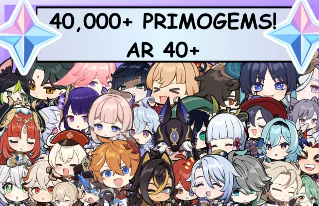 Genshin Impact Account | 56,000+ Primogems | ASIA Server  | AR10~40+