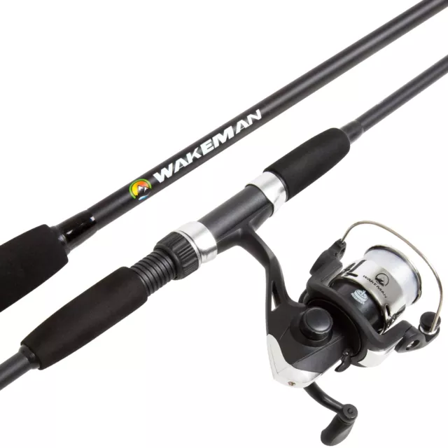 Fishing Rod and Reel Combo, Spinning Reel, Fishing Gea for Kids, Black