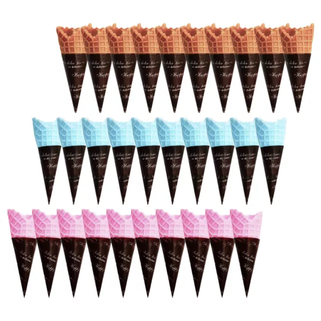 30pcs Faux Ice Cream Cones for Party Decorations and Playtime Fun