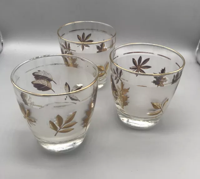 Vintage MCM Starlyte Barware Set of Three Cocktail Glasses