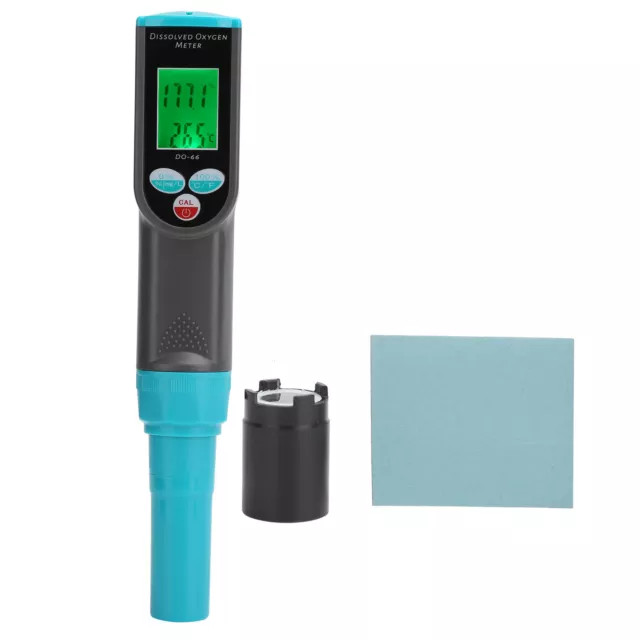 Portable Dissolved Oxygen Meter 0-199.9% Backlight Display W/Temperature DC