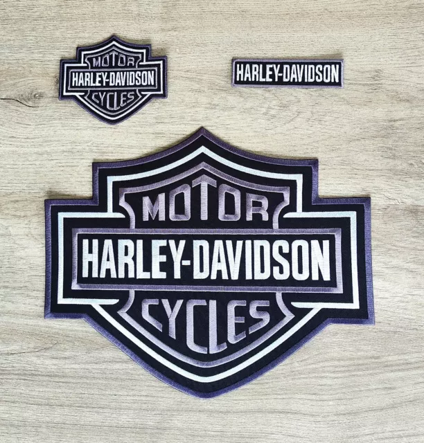 PACK Patch HARLEY Davidson motorcycles XXL Bar and Shield écusson thermocollant