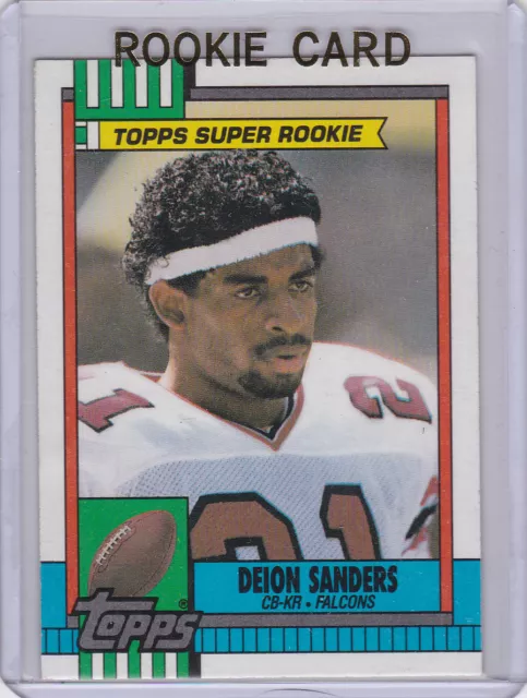 DEION SANDERS ROOKIE CARD Topps SUPER RC Football Falcons Cowboys 49ers PRIME!