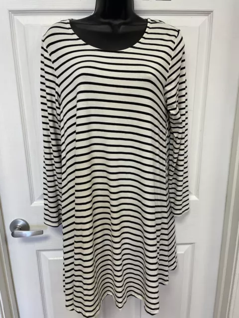 Jodifl Black/white Striped L/S Dress Women’s