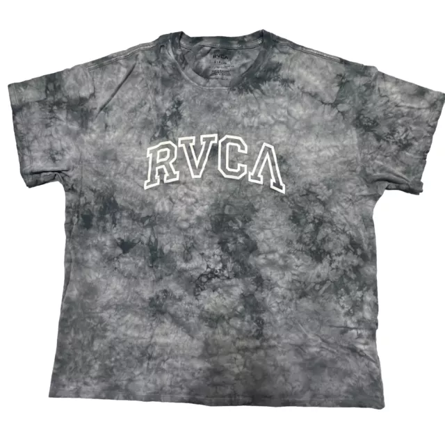 RVCA Womens T-shirt Short Sleeve Crew Neck Tie Dye  Blue Size Small S8 Oversized