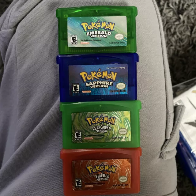 GBA trade ins for days 🥳 Pokémon Fire Red 🔥 Pokémon Leaf Green 🍃 Pokémon  Emerald Pokémon Ruby Fire Emblem Sacred Stones Mega Man…