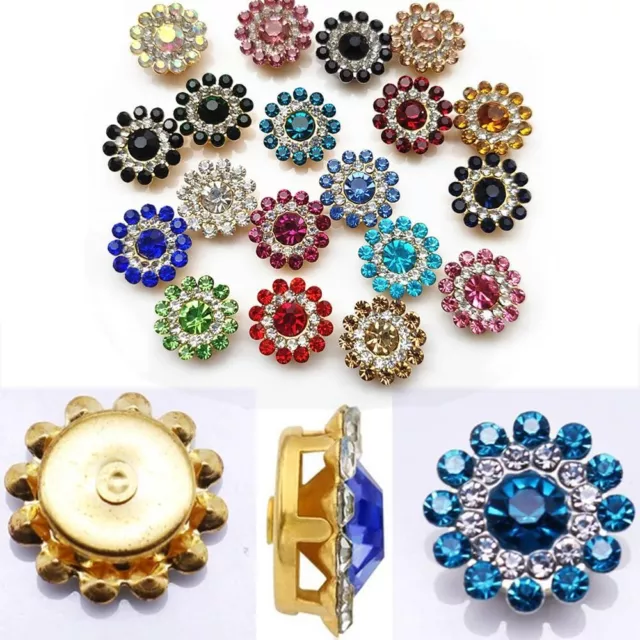 Crystal Glass Stone Clothes Decoration Hat Accessories Rhinestone Buttons