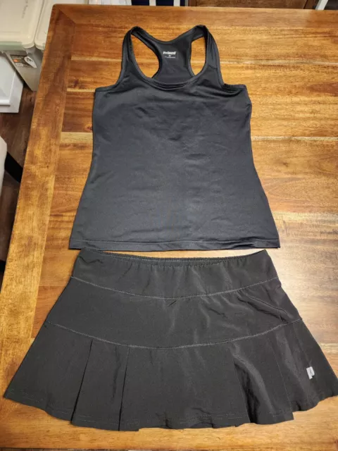 Nike Women's Tennis Outfit Matching Skort And Tank Top Size Medium Dry Fit