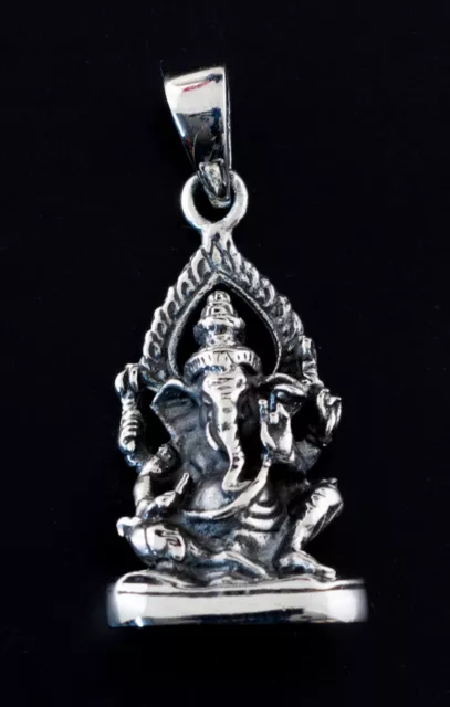 Pendentif  Ganesh Elephant Argent 925 8gr.  Bijou Hindou Inde - K15 25416