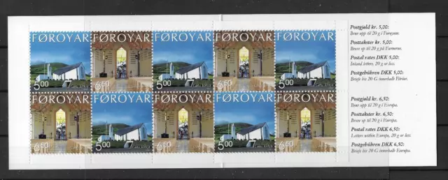 (041) Dänemark - Färöer 2002 Kirche Mi.Nr. 433/34 MH 20 postfrisch