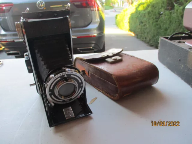 Vintage German Franka Rolfix 6x9 6x6 Folding Camera - Schneider 105mm F4.5 Lens