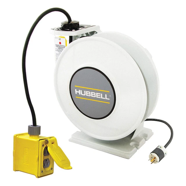 DISPOSITIVO DE CABLEADO HUBBELL-KELLEMS HBLI45123R20 carrete de almacenamiento de cable, 45 pies de cable 12/3