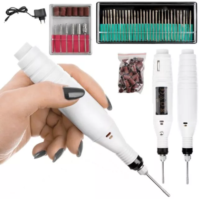 FRESA PER UNGHIE SET 72pz PER MANICURE PEDICURE LIMA ELETTRICA LEVA CALLI DURONI