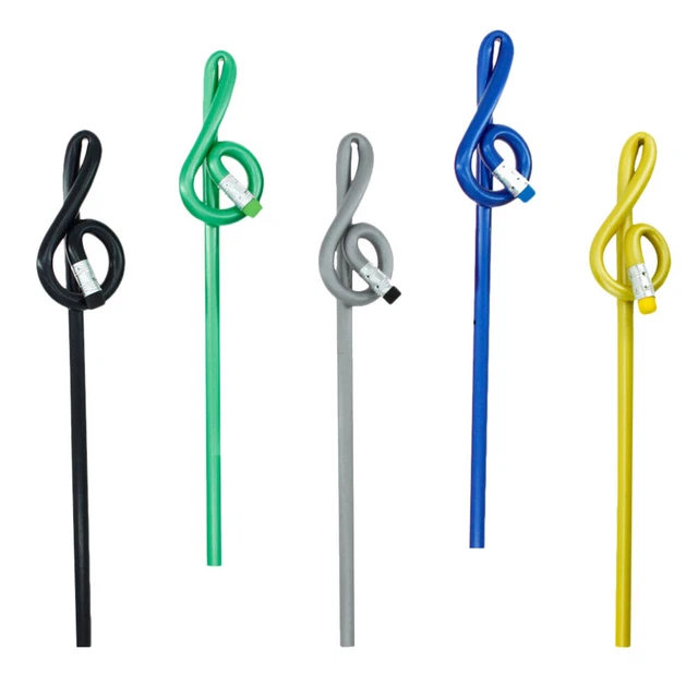 5 piezas lápiz plástico preescolar lápices para notas musicales regalo de notas musicales