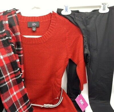 Girls Size Small(7/8) IZ Amy Byer Sweater Dress & Legging Set Outfit MSRP $58
