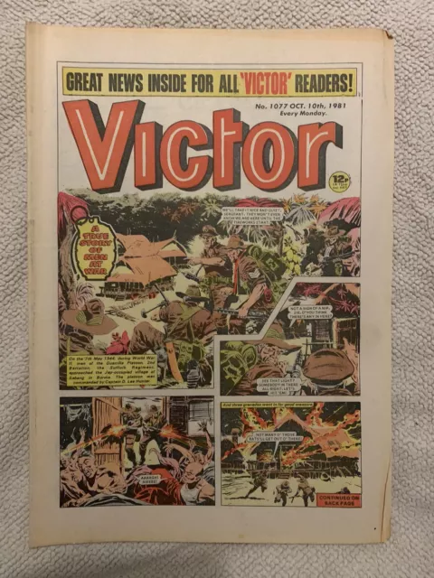 Victor comic No# 1077 October 10th 1981 Good Condition