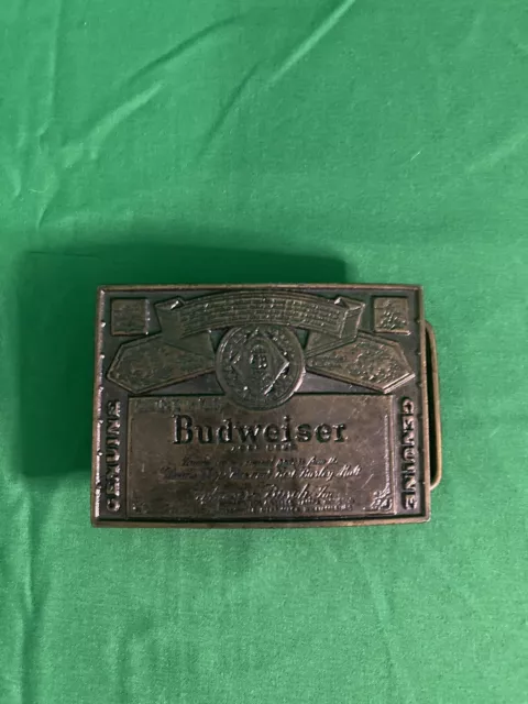 Vintage Genuine Budweiser KING OF BEERS Anheuser-Busch Belt Buckle