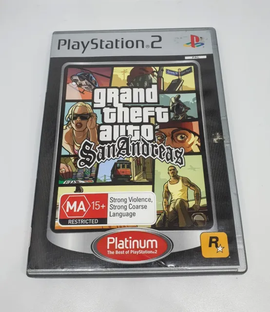 Grand Theft Auto San Andreas PS2 PAL Manual and Map *Complete*