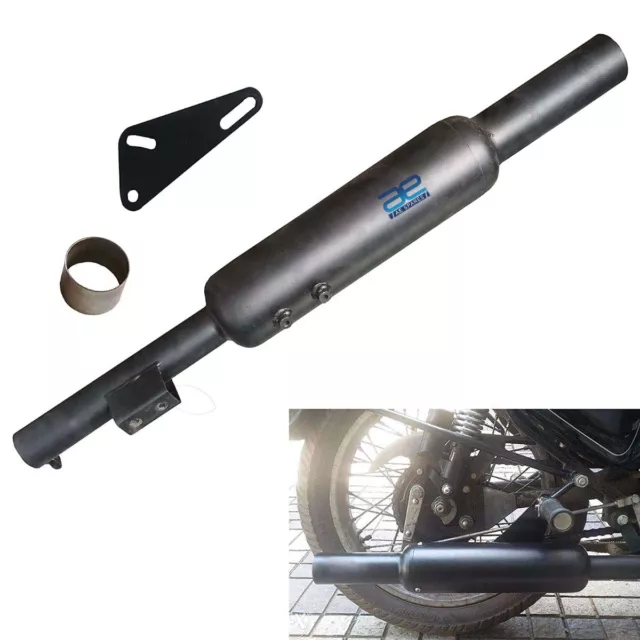 Exhaust Silencer Short Bottle Empty Free Flow Fits Royal Enfield @Vi
