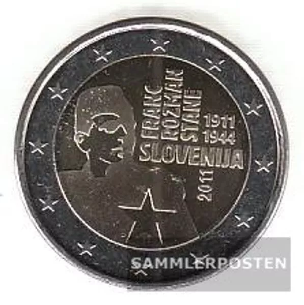 Slowenien 2011 Stgl./unzirkuliert 2011 2 EURO Franc Rozman