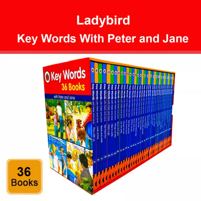 Ladybird Key Words With Peter and Jane 36 Books Collection Box Set