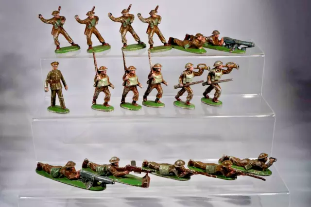 17x Quiralu  Metallgus (Alu) Spielzeugsoldaten - Britische Armee - 6cm Serie