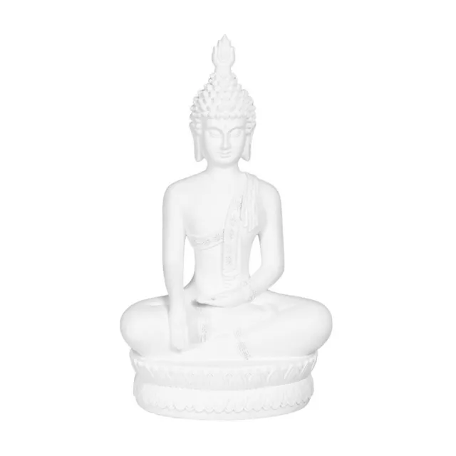Deko-Figur Weiß Buddha 24 x 14,2 x 41 cm