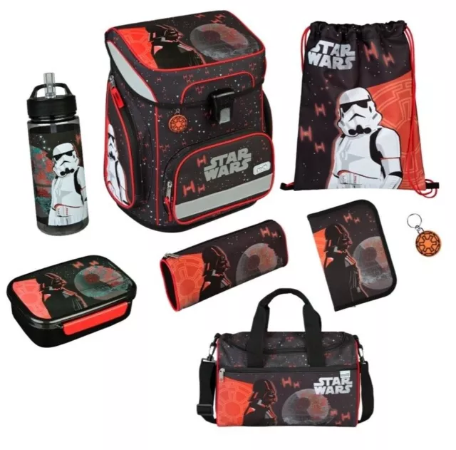 Schulranzenset 5-6-7-8 tlg. STAR WARS Jungen Scooli Schultasche NEU Model 2023