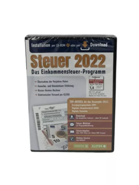 Aldi Steuer 2022 CD-ROM für das Steuerjahr 2022 Neu & OVP  *Download möglich !!!