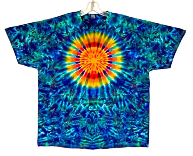 Tie Dye Rainbow Sun Blotter Adult T-shirt Sm Med Lg XL 2X 3X 4X 5X 6X tye art