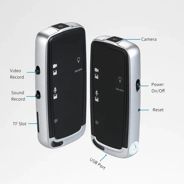 Confezione Accessorio Mini Videocamera Forma Telecomando Registratore Vocale
