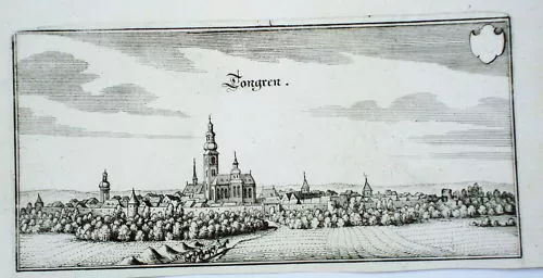Tongeren Lüttich  Belgium  echter alter Merian Kupferstich 1647