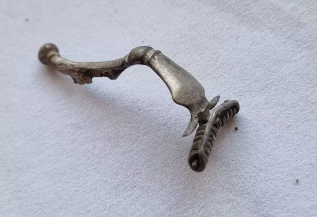 GENUINE ANCIENT ROMAN SILVER FIBULA BROOCH 2/3 century