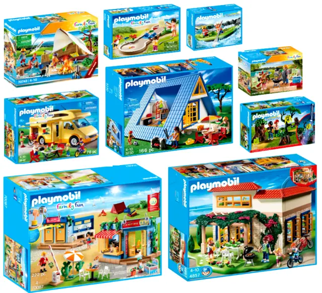 PLAYMOBIL Family Fun CAMPINGPLATZ Wohnmobil URLAUB Ferienhaus AUTO Haus CAMPING