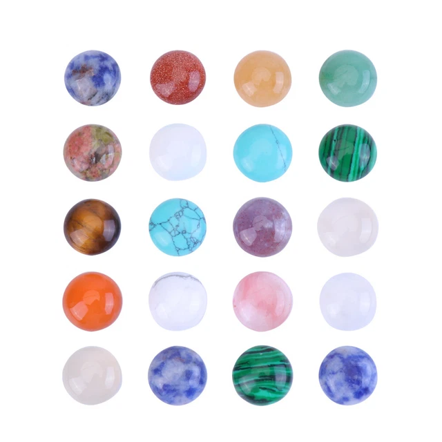 20 Pcs Perlen Dichroitische Glascabochons Große Lochperlen Sammelalbum