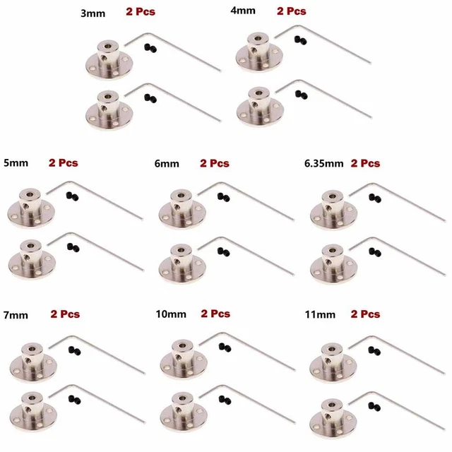 Accouplement à Bride En Fer - Pour Arbres De 14 Mm (et Autres Tailles), Fixation Rigide, Pour Bricolage Et Modélisme