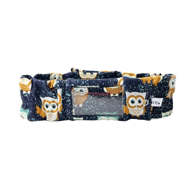 Cinta deportiva para bomba de insulina búhos azul oscuro/senf